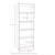 White 72-inch High Bookcase with Soft Arches and 5 Shelves Q280-HC72B123