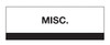 "Misc." Patient Chart Index Tabs - Black - 1-1/4" x 1-1/2" - 100 Tabs per package