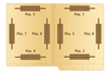 End/Top Tab Numeric Kardex Folders - Green - Letter Size - 3/4" Expansion - With Fasteners in Positions 1 & 3 - 50/Box