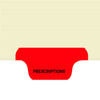 "Prescriptions" - Bottom Tab Chart Dividers -  Tab in Position 2 - Tab Color Red - Manila Stock -  100/Pack