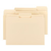 Top Tab Folder with 1/3 cut single ply tabs in assorted positions - 11 Pt. Manila - 100/Box