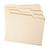 Top Tab Folder with 1/3 cut single ply tabs in assorted positions - 11 Pt. Manila - 100/Box