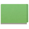 Green letter size end tab classification folder with 2" gray tyvek expansion. 18 pt. paper stock. Packaged 25/125.