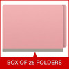 Pink letter size end tab classification folder with 2" gray tyvek expansion. 18 pt. paper stock. Packaged 25/125.
