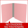 Pink letter size end tab classification folder with 2" gray tyvek expansion. 18 pt. paper stock. Packaged 25/125.