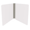 White letter size end tab classification folder with 2" gray tyvek expansion. 18 pt. paper stock. Packaged 25/125.