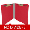 Red letter size end tab classification folder with 2" gray tyvek expansion and 2" bonded fasteners on inside front and inside back. 18 pt. paper stock. Packaged 25/125.