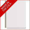 White letter size end tab classification folder with 2" gray tyvek expansion and 2" bonded fasteners on inside front and inside back. 18 pt. paper stock. Packaged 25/125.