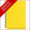 Yellow letter size end tab classification folder with 2" gray tyvek expansion, with 2" bonded fasteners on inside front and inside back and 1" duo fastener on divider. 18 pt. paper stock and 17 pt brown kraft dividers. Packaged 10/50.