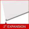 White legal size end tab classification folder with 2" gray tyvek expansion. 18 pt. paper stock. Packaged 25/125.