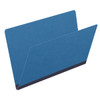 Royal blue legal size end tab classification folder with 2" dark blue tyvek expansion. 25 pt type 3 pressboard stock, 25/Box