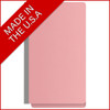 Pink legal size end tab classification folder with 2" gray tyvek expansion and 2" bonded fasteners on inside front and inside back. 18 pt. paper stock. Packaged 25/125.