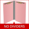 Pink legal size end tab classification folder with 2" gray tyvek expansion and 2" bonded fasteners on inside front and inside back. 18 pt. paper stock, 25/Box