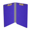 Purple legal size end tab classification folder with 2" gray tyvek expansion and 2" bonded fasteners on inside front and inside back. 18 pt. paper stock. Packaged 25/125.