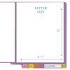 Lavender letter size reinforced end tab folder. 14 pt lavender stock, 50/Box