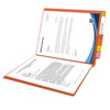 Orange letter size reinforced end tab folder. 14 pt orange stock, 50/Box