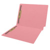 End Tab 11 Pt. Colored Folder with Fasteners - 50/Box - Letter Size - Pink