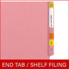 End Tab 11 Pt. Colored Folder with Fasteners - 50/Box - Letter Size - Pink