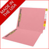 End Tab 11 Pt. Colored Folder with Fasteners - 50/Box - Letter Size - Pink