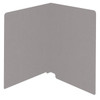 End Tab Colored File Folder - Letter Size - Straight Cut - GRAY - 100/Box