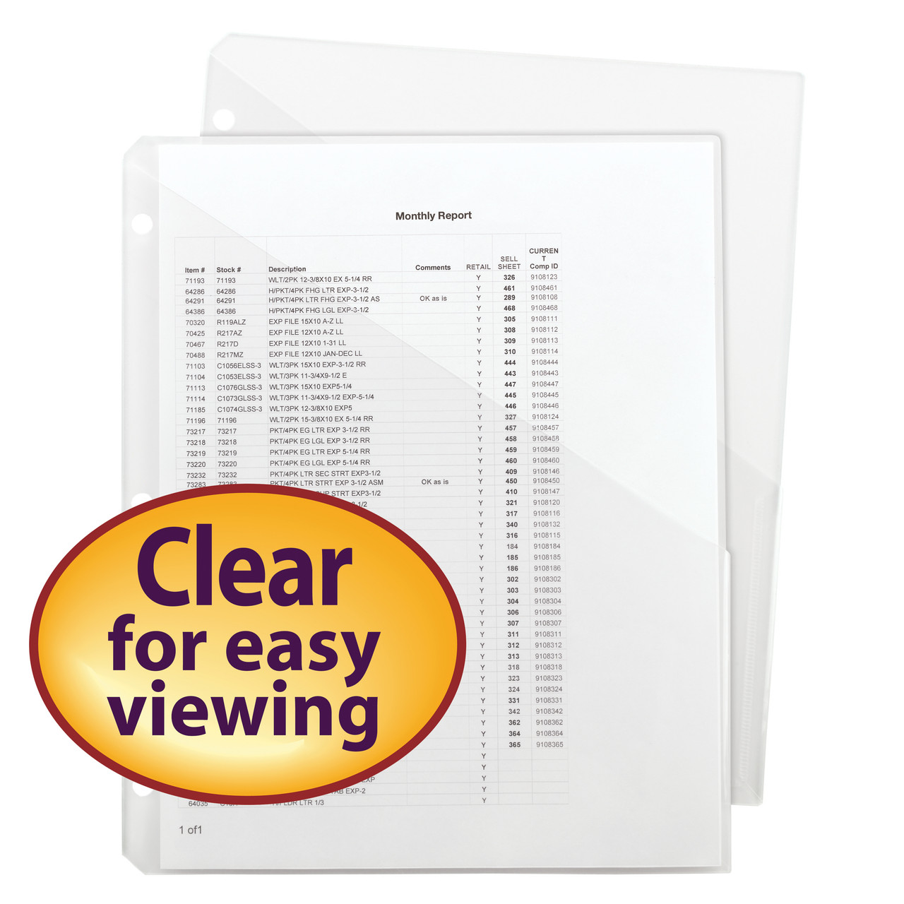 SMD89506 Smead 89506 Smead Clear Poly Slash Jackets Pack of 5