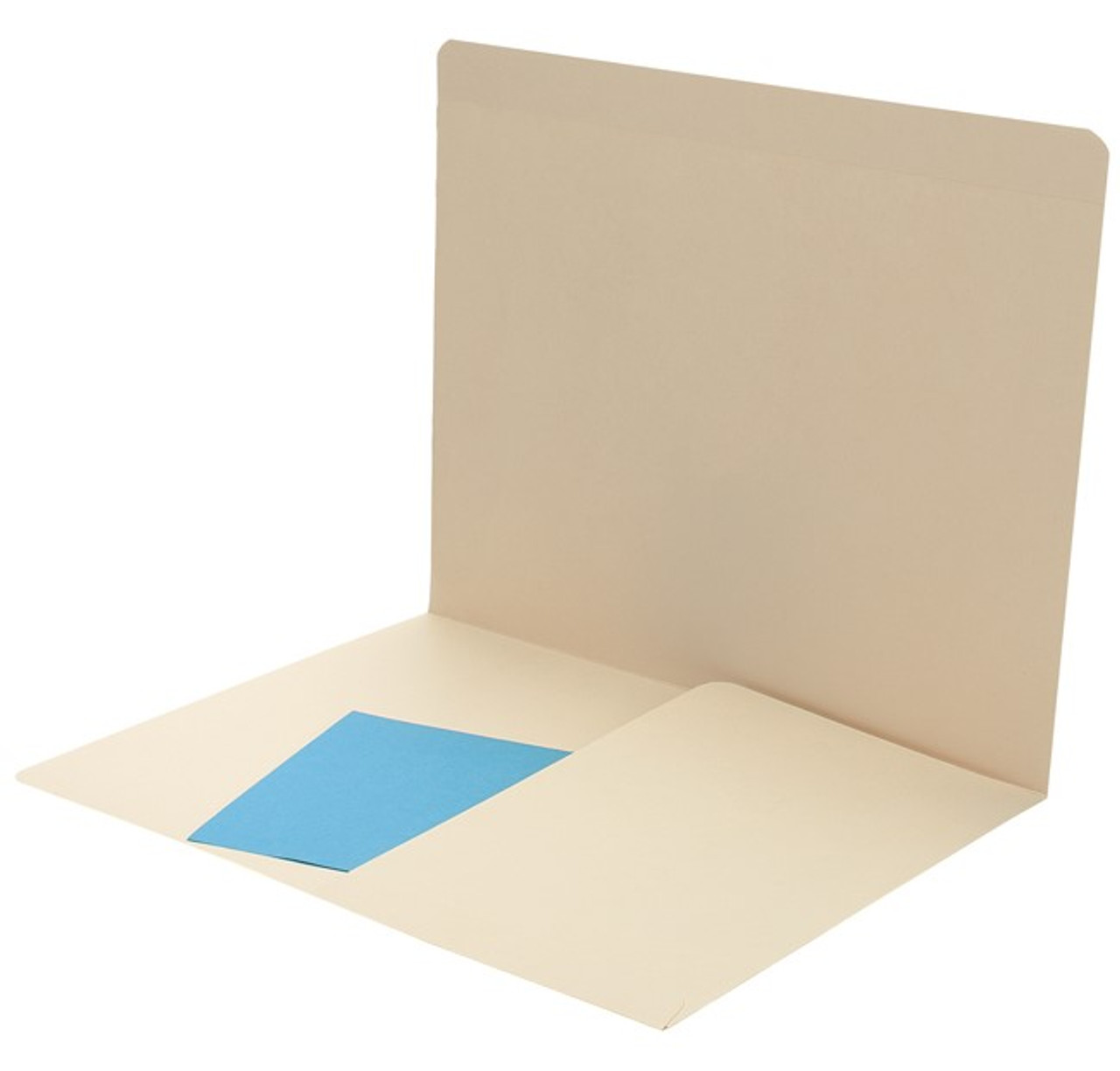 Folder: 11 Pt. Manila End Tab-Left Half Pocket - Letter Size, Full Cut End  Tab - Box of 50