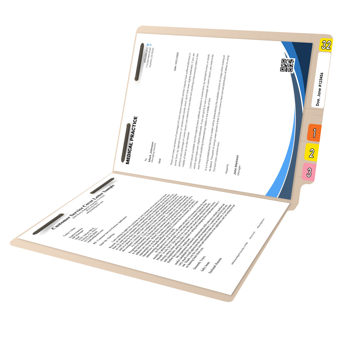 Universal 13300 Manila Reinforced Shelf Folders – 9" High Front, Letter Size, 100 Per Box | Heavy Duty Filing Folders For Office