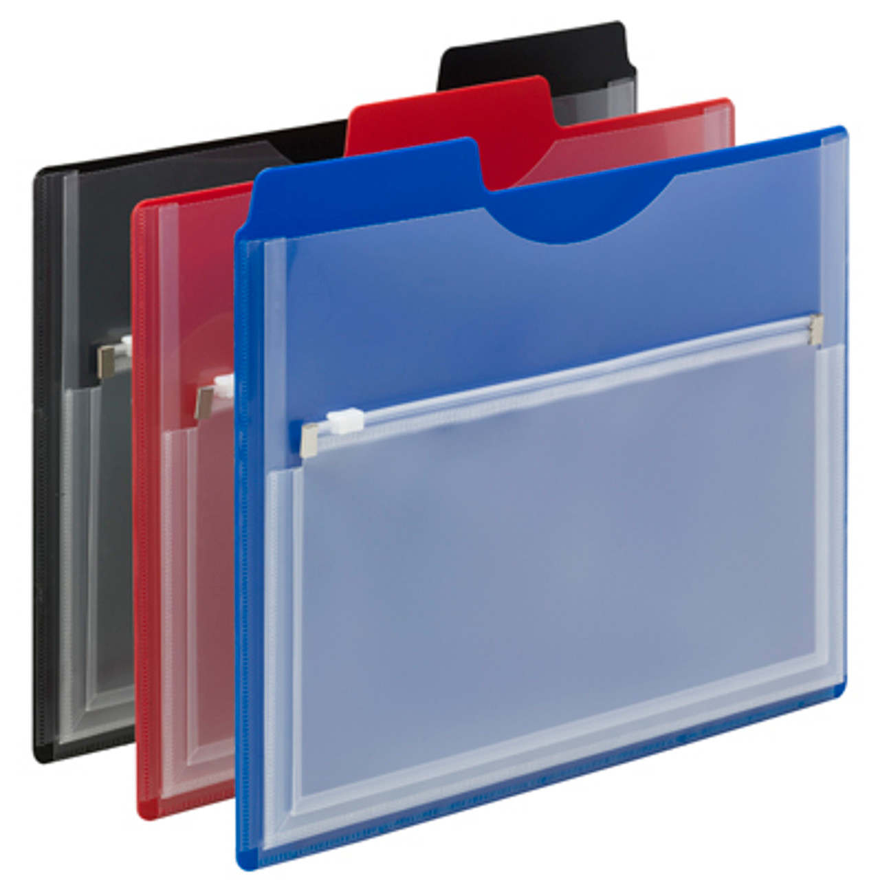 5-Folder Poly Project Organizer, Letter Size, Assorted Colors (No