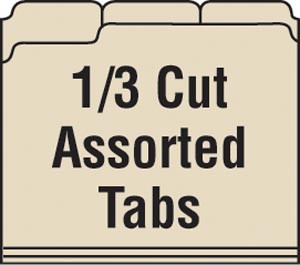 S-09174 - Top Tab File Folder -1/3 Cut Tabs in Assorted Positions - 14 ...