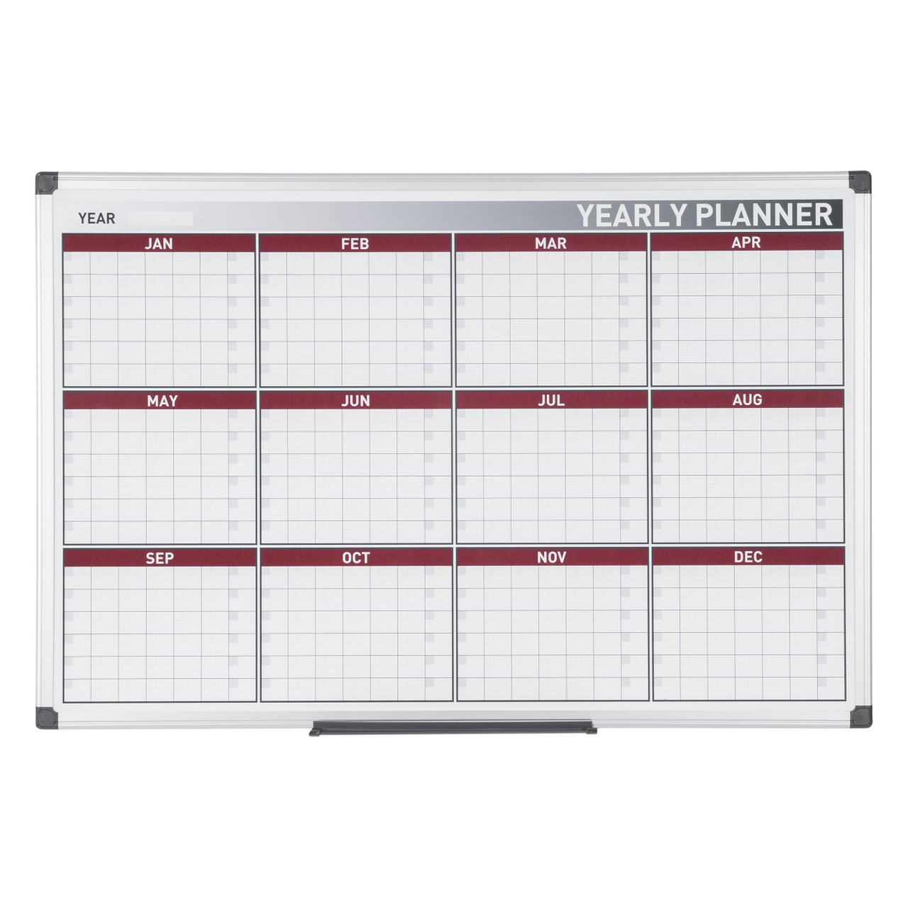 Magnetic Yearly Calendar Whiteboard Dry Erase Planning Board with