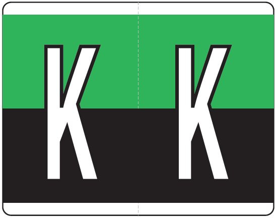Kardex Alphabetic Labels - PSF-139 Series (Rolls) K | Alphabetic