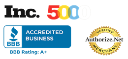 Inc. 5000 BBB Accredited Business A Plus Rating and Authorize.Net Verified Merchant