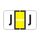POS Alphabetic Labels - 3400 Series (Rolls) J- Yellow