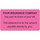 "Your Insurance Company Has Paid It's Share of your Bill"   Label - 3-1/4" x 1-3/4" - Fl. Pink - 250/Roll