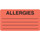 "Allergies" Label - Fl. Red - 3-1/4" x 1-3/4" - 250/Box