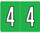 Kardex Numeric Label - PSF-138 Series (Rolls) - 4 - Green