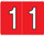 Kardex Numeric Label - PSF-138 Series (Rolls) - 1 - Red