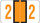 JETER Numeric Label - 6100 Series (Rolls) - 2 - Orange