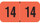 PMA Fluorescent Yearband Label (Rolls) 500 - 2014 - Fl. Red