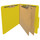 Top Tab Pressboard Folder w/ 2 Kraft dividers - Letter Size - Box of 10 - Color = Yellow - Tyvek 2 inch Expansion