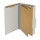 Top Tab Pressboard Folder w/ 2 Kraft dividers - Legal Size - Box of 10 - Color = Grey - Tyvek 2 inch Expansion 1
