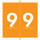 Barkley Systems Numeric Label - FNAVM Series (Rolls) - 9 - Orange