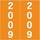 IFC Yearband Label - CL7300 Series (Rolls of 500) - 2009 - Orange