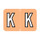 Barkley Systems Alphabetic Labels - ACPM Series (Rolls) K - Peach