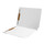 End Tab File Folder With Fasteners - Position 1 and 3 - White - Letter Size - 14 pt - Reinforced Tab - Full End Tab; Box of 50