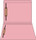 Top Tab File Folder w/ Fasteners in Pos 1 & 3 - 11 pt - Reinforced Tab - Straight Cut - Pink - 100/Box
