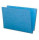 End-Tab Folder - Smead Compatible - 11Pt. End Tab Letter Full Cut - Blue- Reinforced Tab - 100/BX