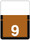 TAB Numeric Label - 1306 Series (Rolls) - 9 - Brown