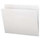 Top Tab File Folder With Fastener, Position 1, White, Letter Size, 11 pt, Reinforced Tab, Straight Cut - FilingSupplies.com Brand