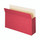 Smead File Pocket, Straight-Cut Tab, 3-1/2" Expansion, Legal Size, Red, 25 per Box (74231)
